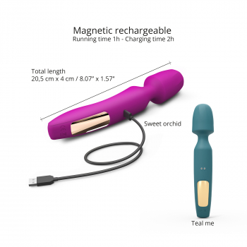 Love to Love - R-Evolution Wandmassager with 2 Attachments, sweet orchid (purple)